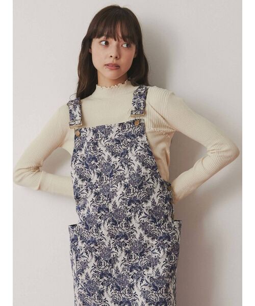 merry jenny（メリージェニー）の「ジャガードジャンスカ（ジャンパースカート・レディース・ネイビー/グリーン・FREE）」の8枚目の写真
