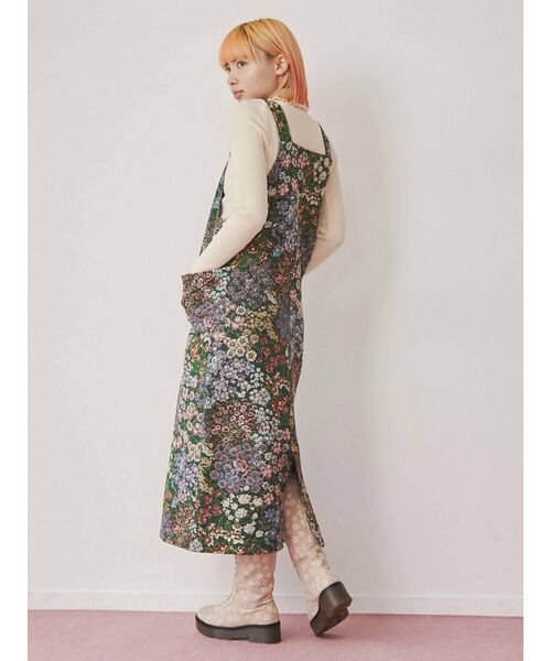 merry jenny（メリージェニー）の「ジャガードジャンスカ（ジャンパースカート・レディース・ネイビー/グリーン・FREE）」の13枚目の写真