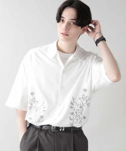 RAGEBLUE(レイジブルー)の「フラワー刺繍シャツ(シャツ/ブラウス・メンズ・ホワイト/ブラック/ブルー・MEDIUM/LARGE)」の12枚目の写真