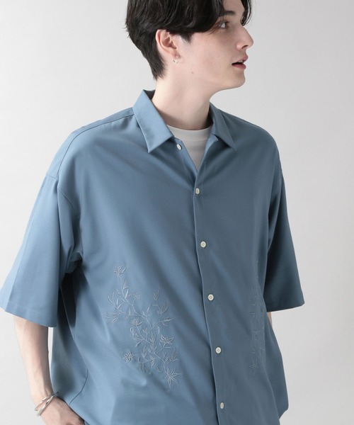 RAGEBLUE（レイジブルー）の「フラワー刺繍シャツ（シャツ