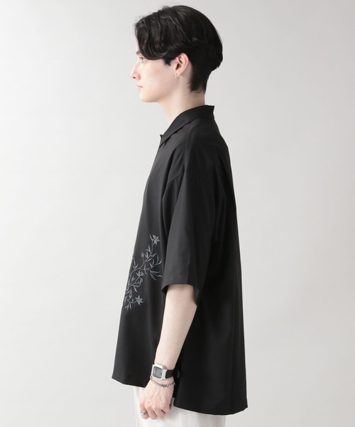黒猫　JOURNAL STANDARD レイジブルー　シャツ RAGEBLUE（レイジブルー）の「12G/透かし編みニットシャツ