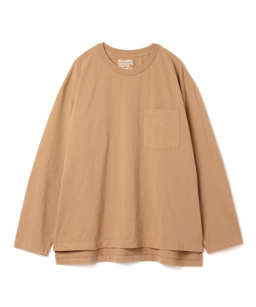 Sandinista(サンディニスタ)の「Slit Pocket L-S Tee / スリット入り長袖ポケットTシャツ(Tシャツ/カットソー・メンズ・ダークグリーン/ホワイト/ブラック/モカ・SMALL/MEDIUM/LARGE)」の6枚目の写真