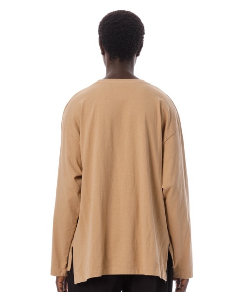 Sandinista(サンディニスタ)の「Slit Pocket L-S Tee / スリット入り長袖ポケットTシャツ(Tシャツ/カットソー・メンズ・ダークグリーン/ホワイト/ブラック/モカ・SMALL/MEDIUM/LARGE)」の12枚目の写真
