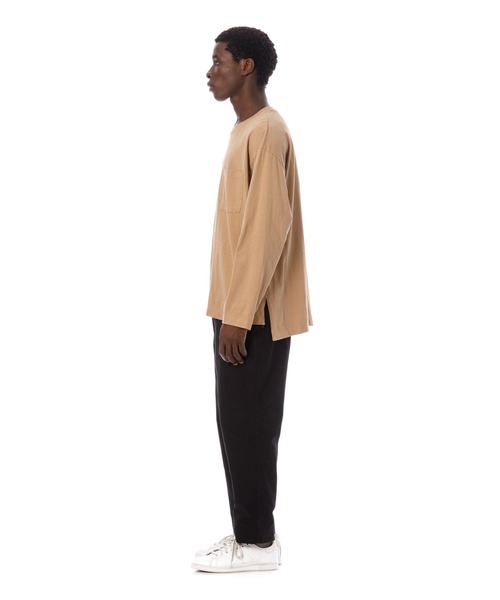 Sandinista(サンディニスタ)の「Slit Pocket L-S Tee / スリット入り長袖ポケットTシャツ(Tシャツ/カットソー・メンズ・ダークグリーン/ホワイト/ブラック/モカ・SMALL/MEDIUM/LARGE)」の11枚目の写真
