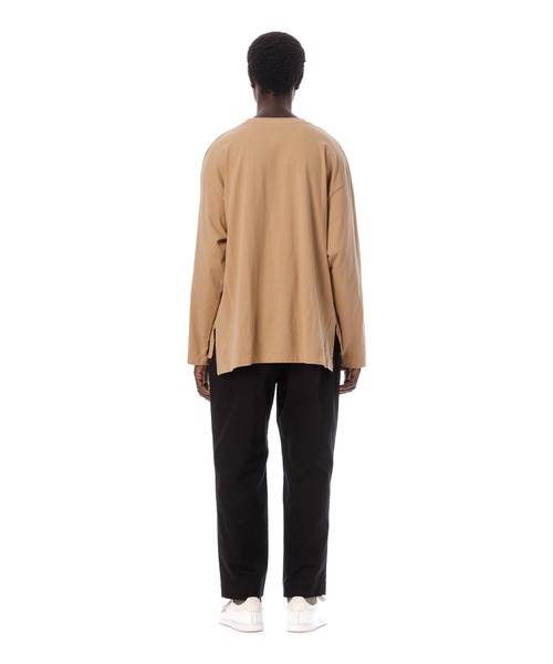 Sandinista(サンディニスタ)の「Slit Pocket L-S Tee / スリット入り長袖ポケットTシャツ(Tシャツ/カットソー・メンズ・ダークグリーン/ホワイト/ブラック/モカ・SMALL/MEDIUM/LARGE)」の10枚目の写真