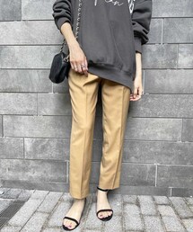 Spick & Span | PL/WO ツイルテーパードパンツ(スラックス)