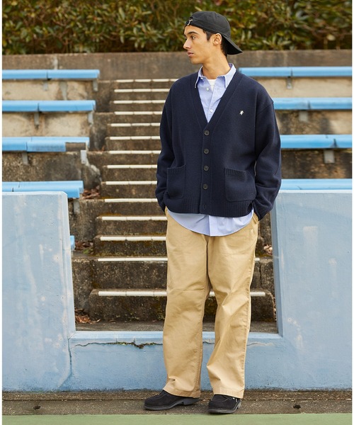 GYMPHLEX(ジムフレックス)の「Gymphlex | ウールカシミヤ Vネックニットカーディガン MEN(カーディガン/ボレロ・メンズ・ネイビー/グレー/ブルー系その他・MEDIUM/LARGE)」の4枚目の写真