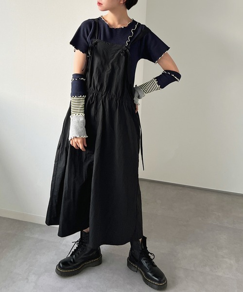 kutir（クティール）の「【SETUP可】テレコメロートップス（Tシャツ/カットソー・レディース・ホワイト/ブラック/ネイビー/カーキ・FREE）」の18枚目の写真