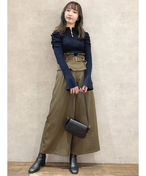 dazzlin（ダズリン）の「ウエストペプラムワイドパンツ（その他パンツ・レディース・ブラウン/ベージュ/パープル・SMALL/MEDIUM）」の7枚目の写真