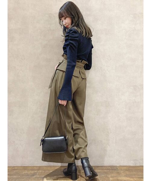 dazzlin（ダズリン）の「ウエストペプラムワイドパンツ（その他パンツ・レディース・ブラウン/ベージュ/パープル・SMALL/MEDIUM）」の15枚目の写真