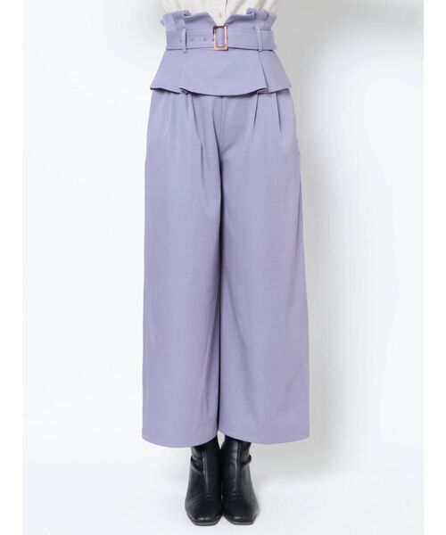 dazzlin（ダズリン）の「ウエストペプラムワイドパンツ（その他パンツ・レディース・ブラウン/ベージュ/パープル・SMALL/MEDIUM）」の16枚目の写真