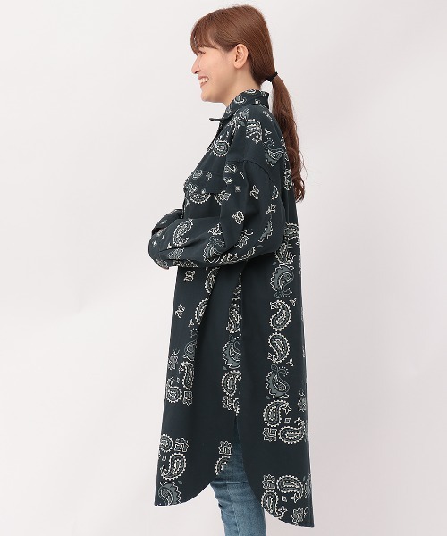 チチカカ（チチカカ）の「ビッグバンダナシャツワンピース（シャツワンピース・レディース・ネイビー/アイボリー/ベージュ・FREE）」の12枚目の写真