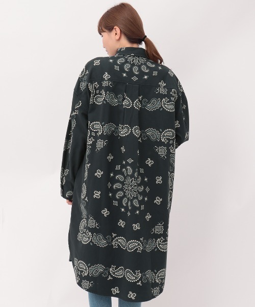 チチカカ（チチカカ）の「ビッグバンダナシャツワンピース（シャツワンピース・レディース・ネイビー/アイボリー/ベージュ・FREE）」の13枚目の写真