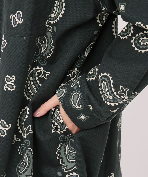 チチカカ（チチカカ）の「ビッグバンダナシャツワンピース（シャツワンピース・レディース・ネイビー/アイボリー/ベージュ・FREE）」の16枚目の写真