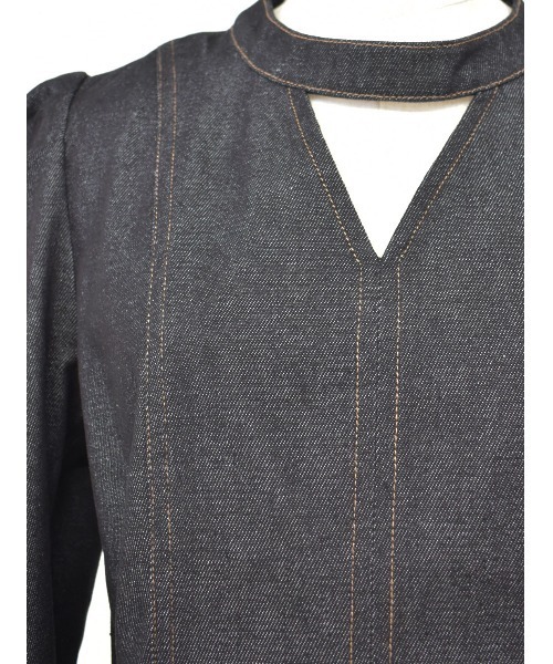 Reurie'(レウリィ)の「デニムブラウス(セットアップ対応)(シャツ/ブラウス・レディース・ブラック/インディゴブルー・FREE)」の12枚目の写真