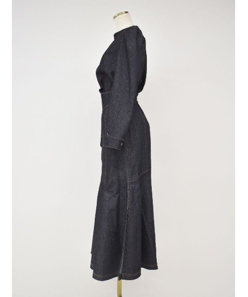 Reurie'(レウリィ)の「デニムブラウス(セットアップ対応)(シャツ/ブラウス・レディース・ブラック/インディゴブルー・FREE)」の18枚目の写真