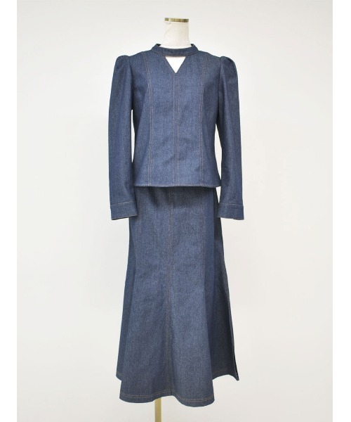 Reurie'(レウリィ)の「デニムブラウス(セットアップ対応)(シャツ/ブラウス・レディース・ブラック/インディゴブルー・FREE)」の20枚目の写真