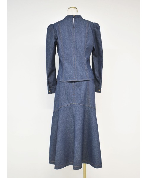Reurie'(レウリィ)の「デニムブラウス(セットアップ対応)(シャツ/ブラウス・レディース・ブラック/インディゴブルー・FREE)」の22枚目の写真