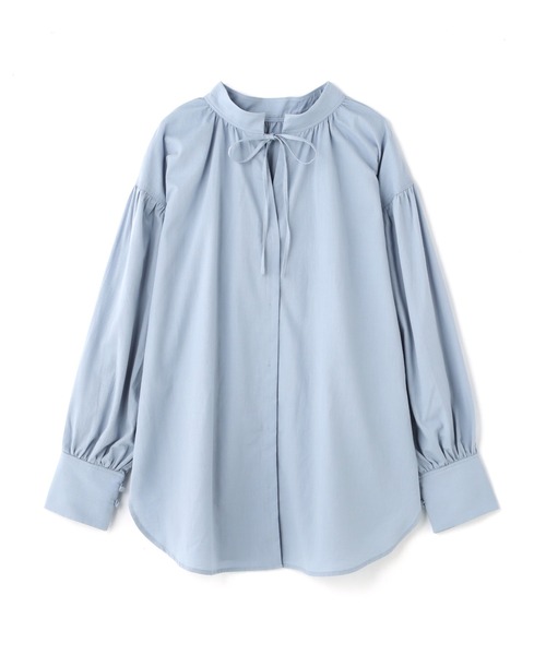 FREE'S MART（フリーズマート）の「◆前後2Wayスタンドネックスキッパーチュニックブラウス（シャツ/ブラウス・レディース・ブラック/ブルー/ホワイト・FREE）」の3枚目の写真