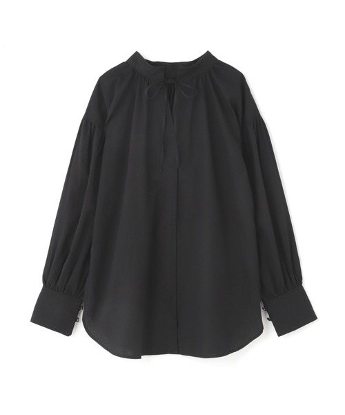 FREE'S MART（フリーズマート）の「◆前後2Wayスタンドネックスキッパーチュニックブラウス（シャツ/ブラウス・レディース・ブラック/ブルー/ホワイト・FREE）」の2枚目の写真