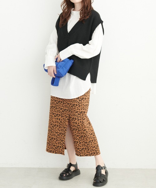 FREE'S MART（フリーズマート）の「◆前後2Wayスタンドネックスキッパーチュニックブラウス（シャツ/ブラウス・レディース・ブラック/ブルー/ホワイト・FREE）」の11枚目の写真