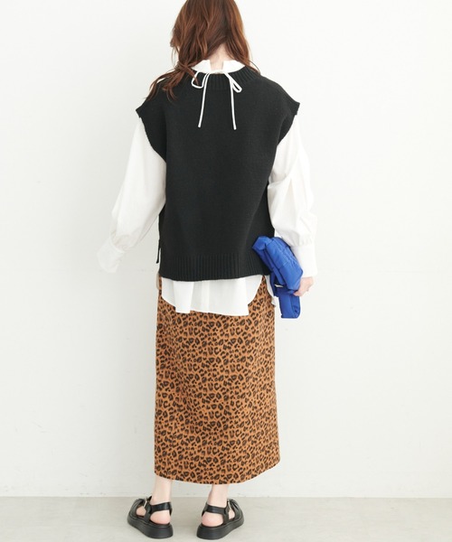 FREE'S MART（フリーズマート）の「◆前後2Wayスタンドネックスキッパーチュニックブラウス（シャツ/ブラウス・レディース・ブラック/ブルー/ホワイト・FREE）」の13枚目の写真