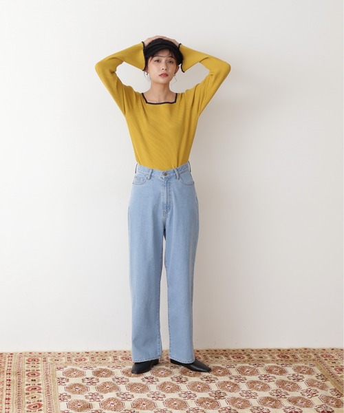 N.（N. Natural Beauty Basic）（エヌエヌナチュラルビューティーベーシック）の「５ポケットルーズワイドデニム（デニムパンツ・レディース・ブルー系その他/ブルー・SMALL/MEDIUM）」の9枚目の写真