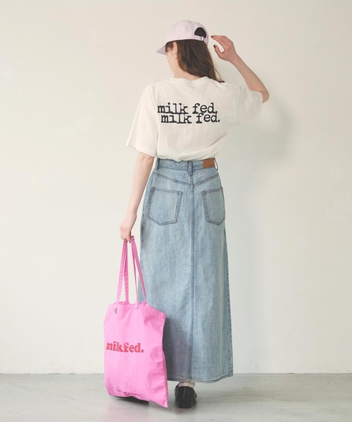 MILKFED.(ミルクフェド)の「《MILKFED.定番人気》カラフルな組み合わせがお洒落な大容量トートバッグ。FLAT LIGHTTOTE COOPER OUI LOGO(トートバッグ・レディース・パープル/ピンク/ライトグリーン/ブルー/ホワイト・ONE SIZE)」の20枚目の写真
