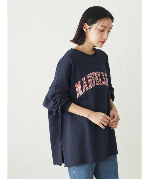 Green Parks(グリーンパークス)の「・novem 9 カレッジロゴptプルオーバー(スウェット・レディース・ネイビー/チャコールグレー/ピンク/パープル/ホワイト系その他・FREE)」の22枚目の写真