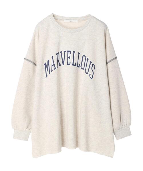 Green Parks(グリーンパークス)の「・novem 9 カレッジロゴptプルオーバー(スウェット・レディース・ネイビー/チャコールグレー/ピンク/パープル/ホワイト系その他・FREE)」の12枚目の写真