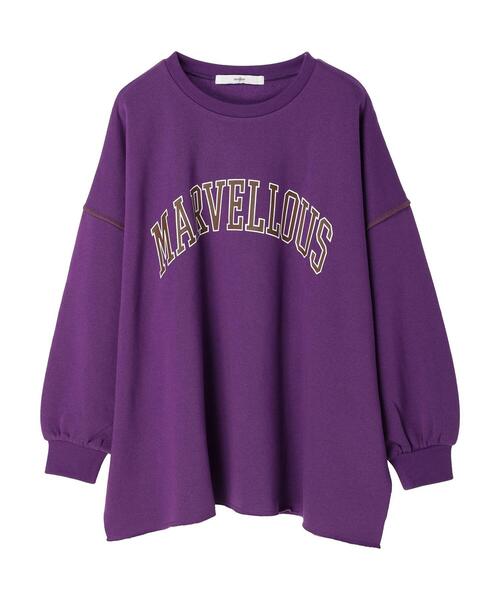 Green Parks(グリーンパークス)の「・novem 9 カレッジロゴptプルオーバー(スウェット・レディース・ネイビー/チャコールグレー/ピンク/パープル/ホワイト系その他・FREE)」の8枚目の写真