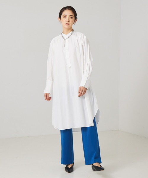 qualite（カリテ）の「サイドスリットイージーパンツ（その他パンツ・レディース・ブルー/ブラウン・38/36）」の3枚目の写真