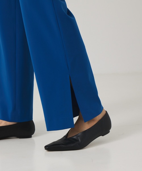 qualite（カリテ）の「サイドスリットイージーパンツ（その他パンツ・レディース・ブルー/ブラウン・38/36）」の8枚目の写真