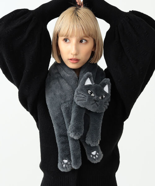 mmts(マミタス)の「mmts / 猫ティペット(マフラー・レディース・グレー・ONE SIZE)」の5枚目の写真
