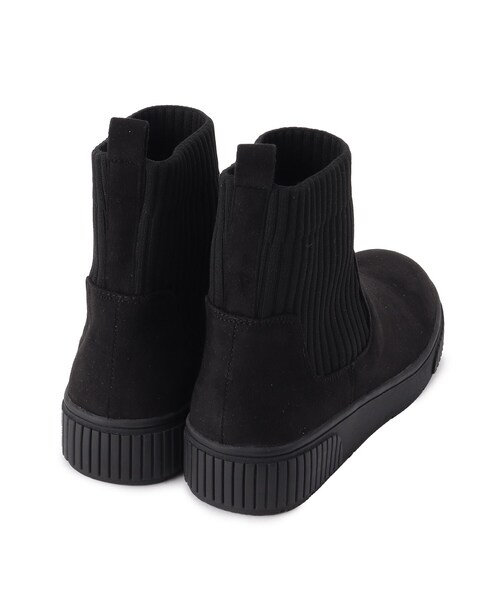 SHOO・LA・RUE（シューラルー）の「◆【撥水/消臭】履き口ニット ショートブーツ（ブーツ・レディース・ブラック/ベージュ/オレンジ/オレンジ系その他2・25/35/45）」の7枚目の写真