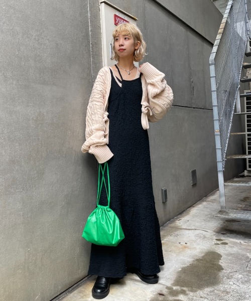 CIAOPANIC(チャオパニック)の「2WAY巾着ミニバッグ(ショルダーバッグ・レディース・ブラック/ピンク/グリーン・FREE)」の5枚目の写真