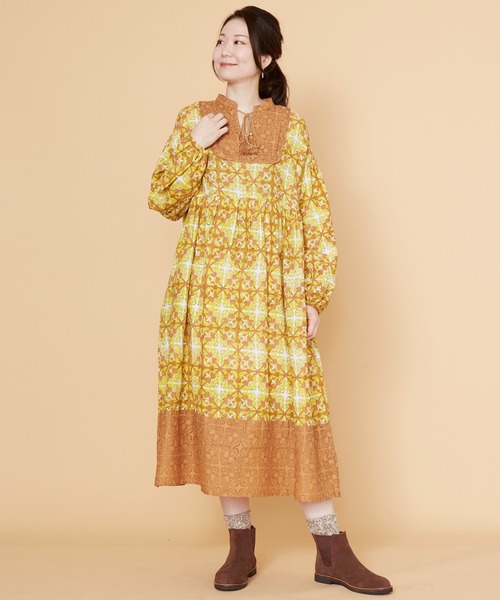 チャイハネ(チャイハネ)の「【チャイハネ】ティブロワンピース(ワンピース・レディース・ブルー/ブラウン/ピンク・FREE)」の5枚目の写真