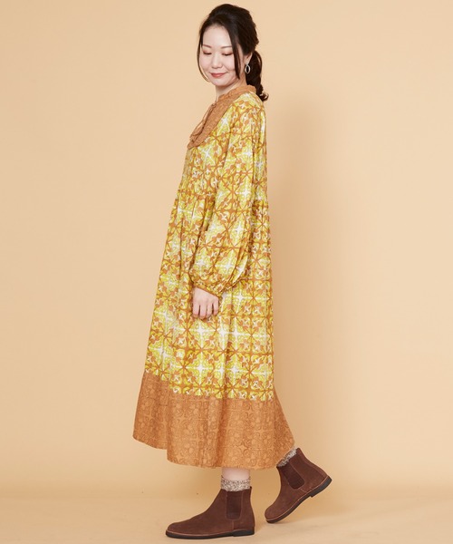 チャイハネ(チャイハネ)の「【チャイハネ】ティブロワンピース(ワンピース・レディース・ブルー/ブラウン/ピンク・FREE)」の6枚目の写真