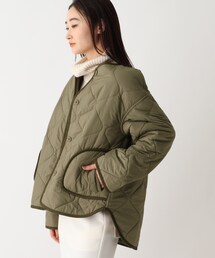 OPAQUE.CLIP | タフタ撥水＆ファー2wayノーカラーコート(ノーカラージャケット)