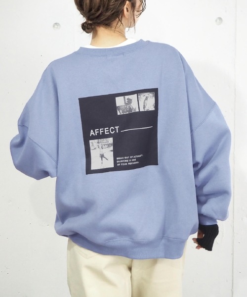 tiptop（ティップトップ）の「裏起毛BOXフォトスウェットプルオーバー（スウェット・レディース・ベージュ/ブラック/グレー/ブルー/グレー系その他/ブラック系その他・FREE）」の6枚目の写真