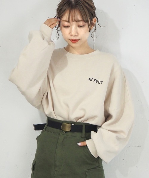 tiptop（ティップトップ）の「裏起毛BOXフォトスウェットプルオーバー（スウェット・レディース・ベージュ/ブラック/グレー/ブルー/グレー系その他/ブラック系その他・FREE）」の16枚目の写真