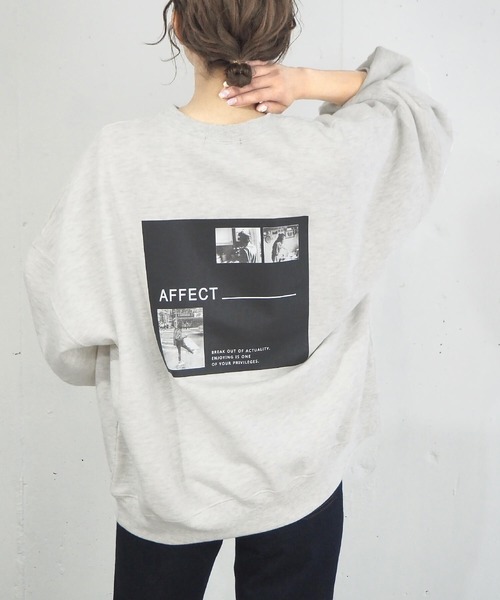 tiptop（ティップトップ）の「裏起毛BOXフォトスウェットプルオーバー（スウェット・レディース・ベージュ/ブラック/グレー/ブルー/グレー系その他/ブラック系その他・FREE）」の11枚目の写真