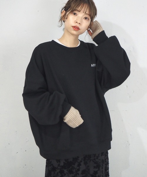 tiptop（ティップトップ）の「裏起毛BOXフォトスウェットプルオーバー（スウェット・レディース・ベージュ/ブラック/グレー/ブルー/グレー系その他/ブラック系その他・FREE）」の17枚目の写真