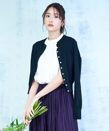 組曲（クミキョク）の「刺繍コンビノースリーブ ブラウス（シャツ/ブラウス）」
