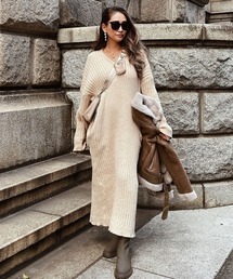 esutoreja | Rib loose knit One-piece(ワンピース)