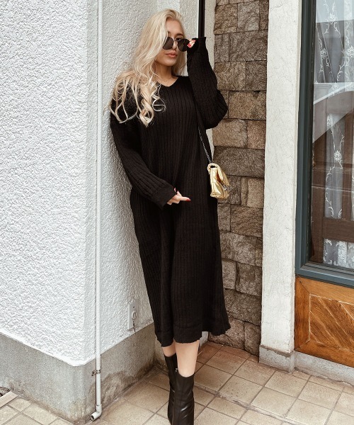 リブルースニットワンピース（ワンピース）｜esutoreja（エストレジャ）