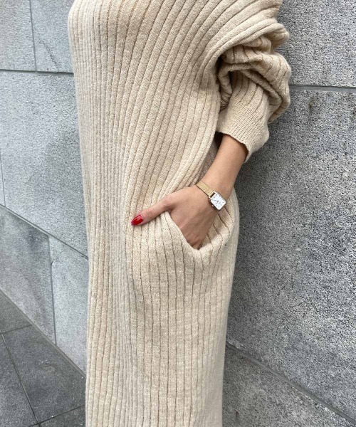 リブルースニットワンピース（ワンピース）｜esutoreja（エストレジャ）