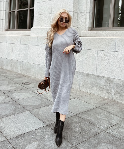 リブルースニットワンピース（ワンピース）｜esutoreja（エストレジャ）