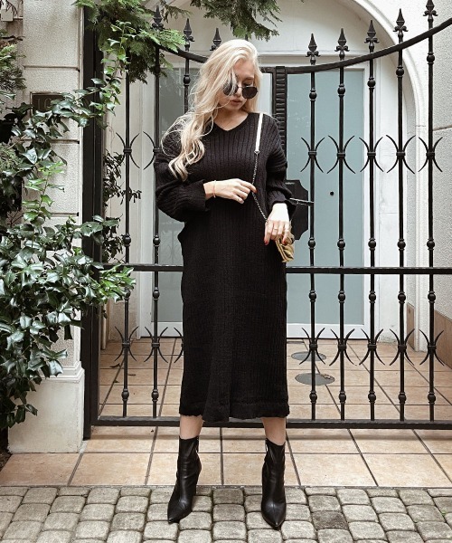 リブルースニットワンピース（ワンピース）｜esutoreja（エストレジャ）