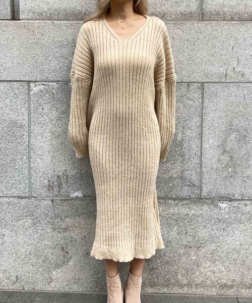 リブルースニットワンピース（ワンピース）｜esutoreja（エストレジャ）